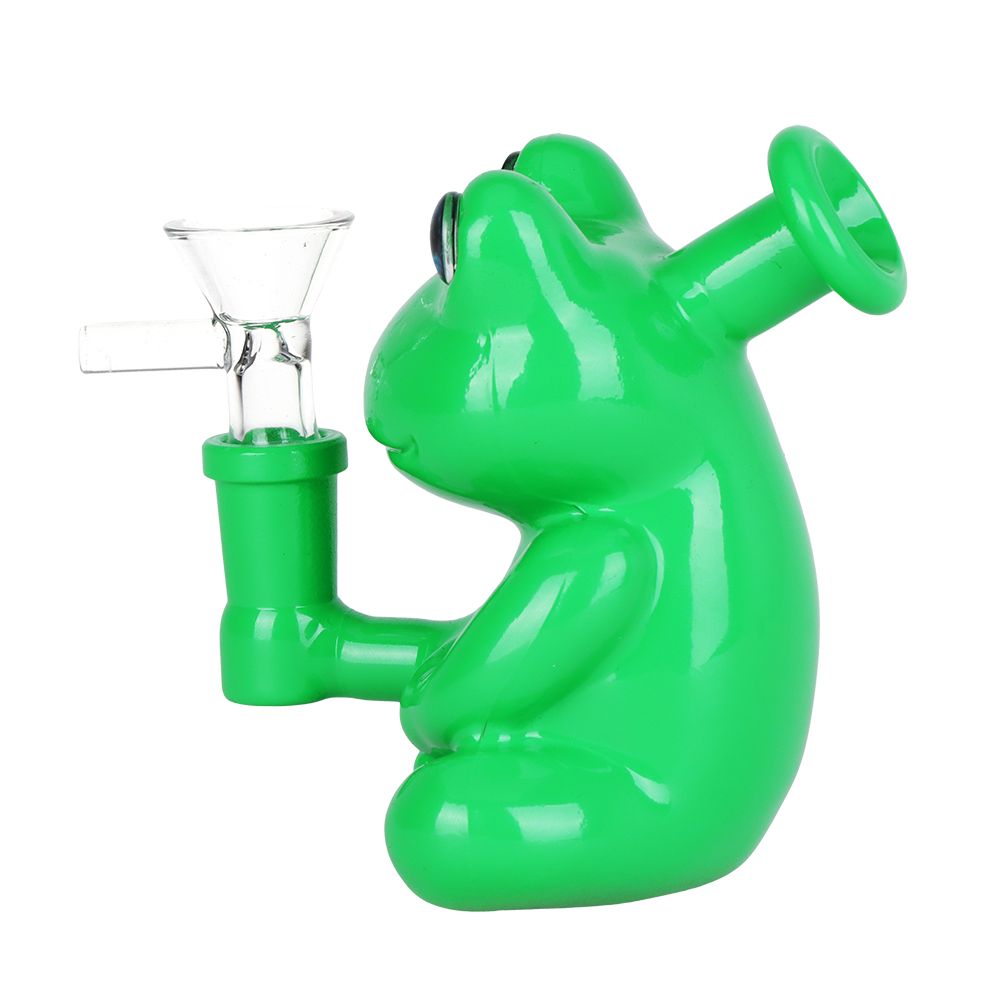 Froggy Glass Water Pipe - 4.25" / 14mm F / Eye Colors Vary