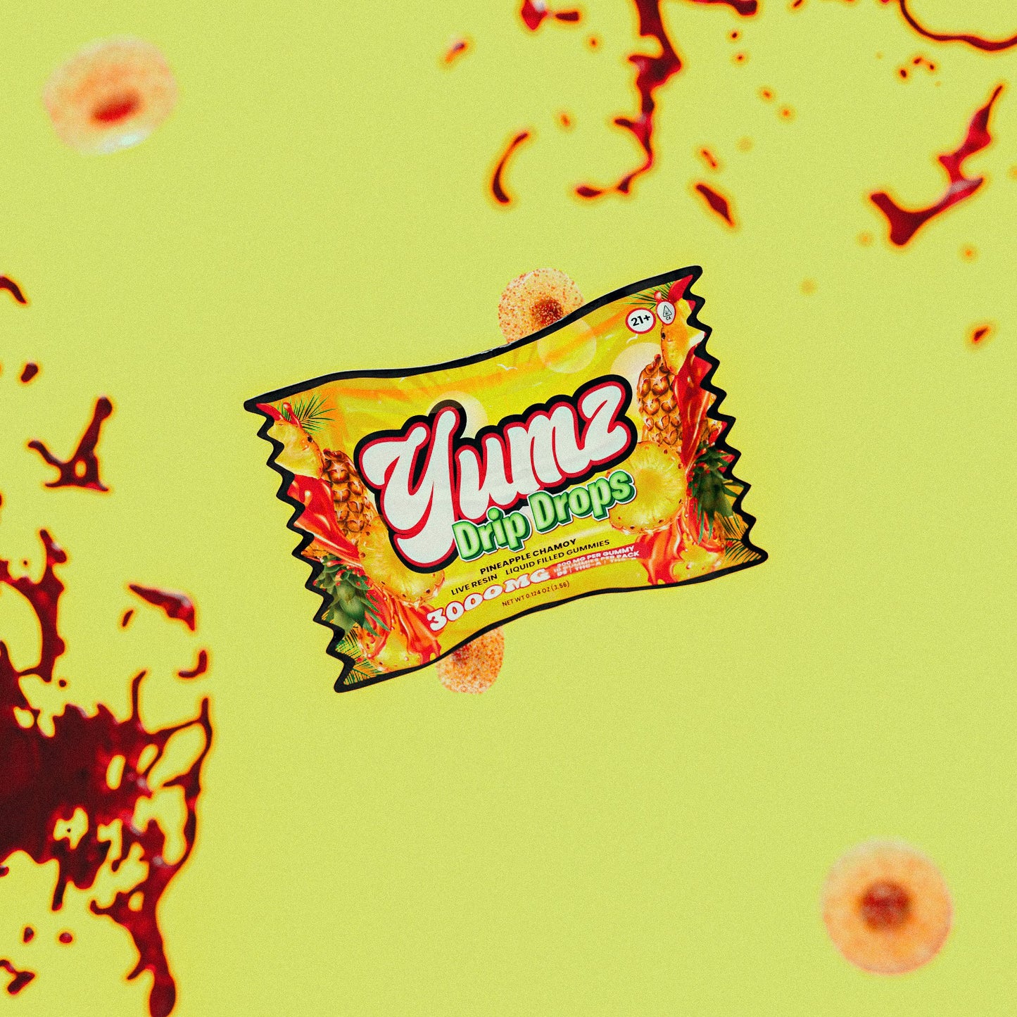 YUMZ DRIP DROPS ( NANO D8+THC-A+THC-P ) ( LIQUID FILLED THC GUMMIES ) 3000mg