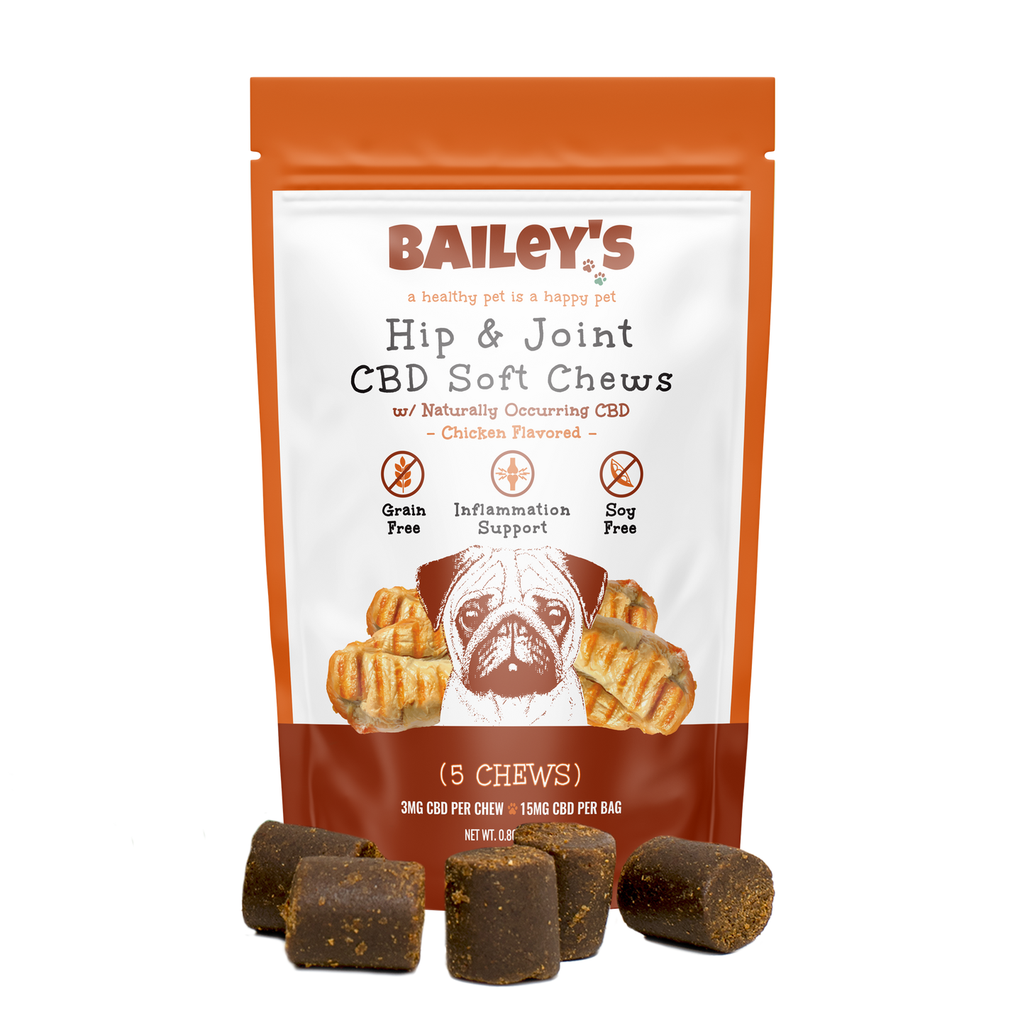 CBD Soft Chews Trial Size Sample Bag