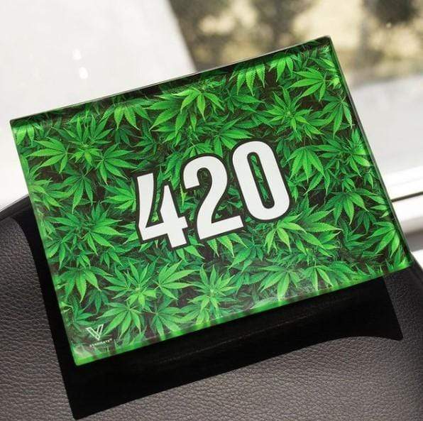420 Green Glass Rollin' Tray