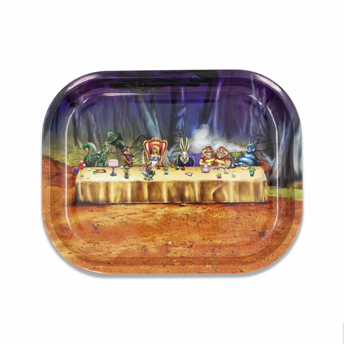 Alice Tea Party Metal Tray