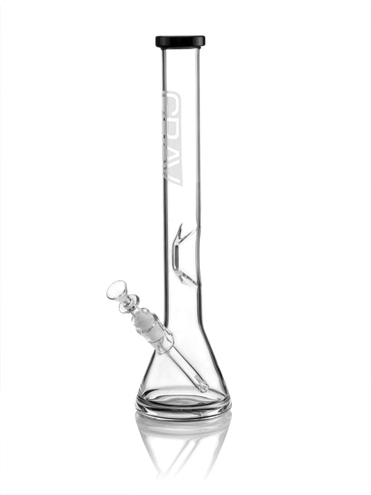 GRAV® Large, Black Accent Beaker Base Water Pipe