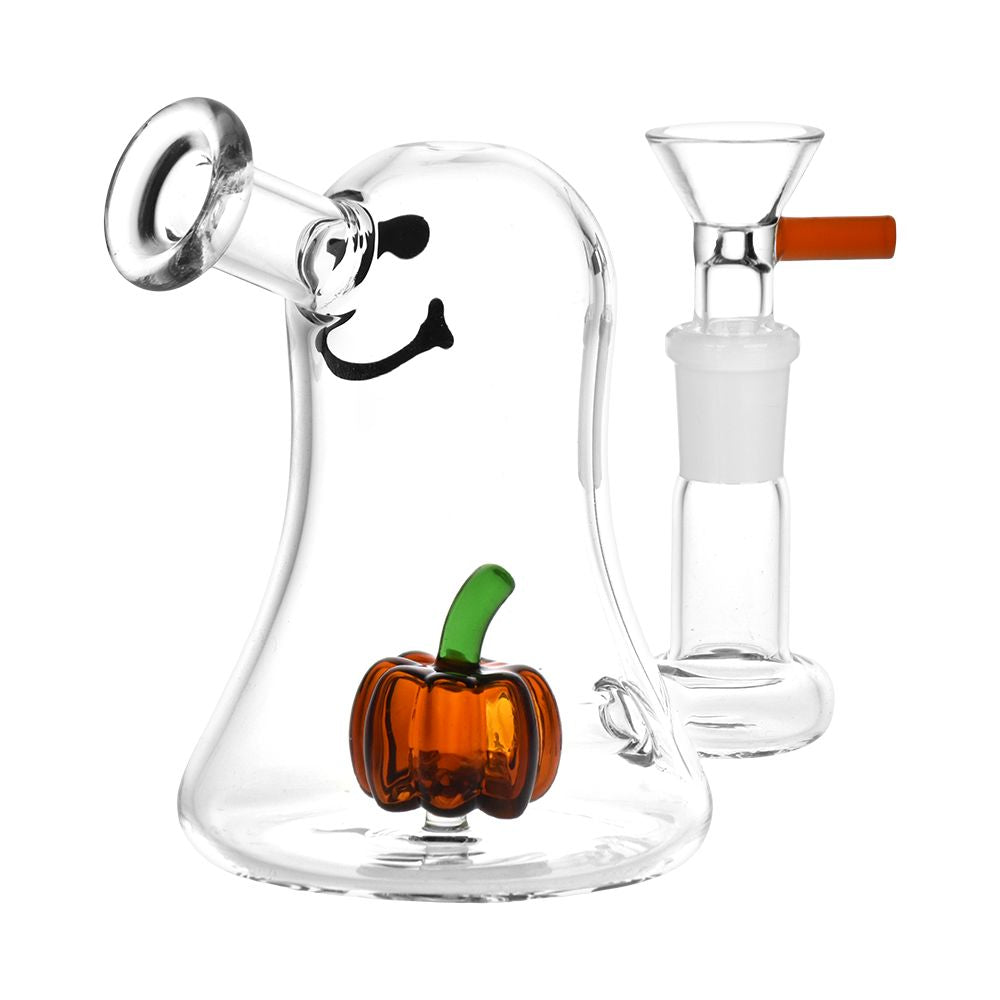 Li'l Ghostly Glass Water Pipe - 4.5 / 14mm F