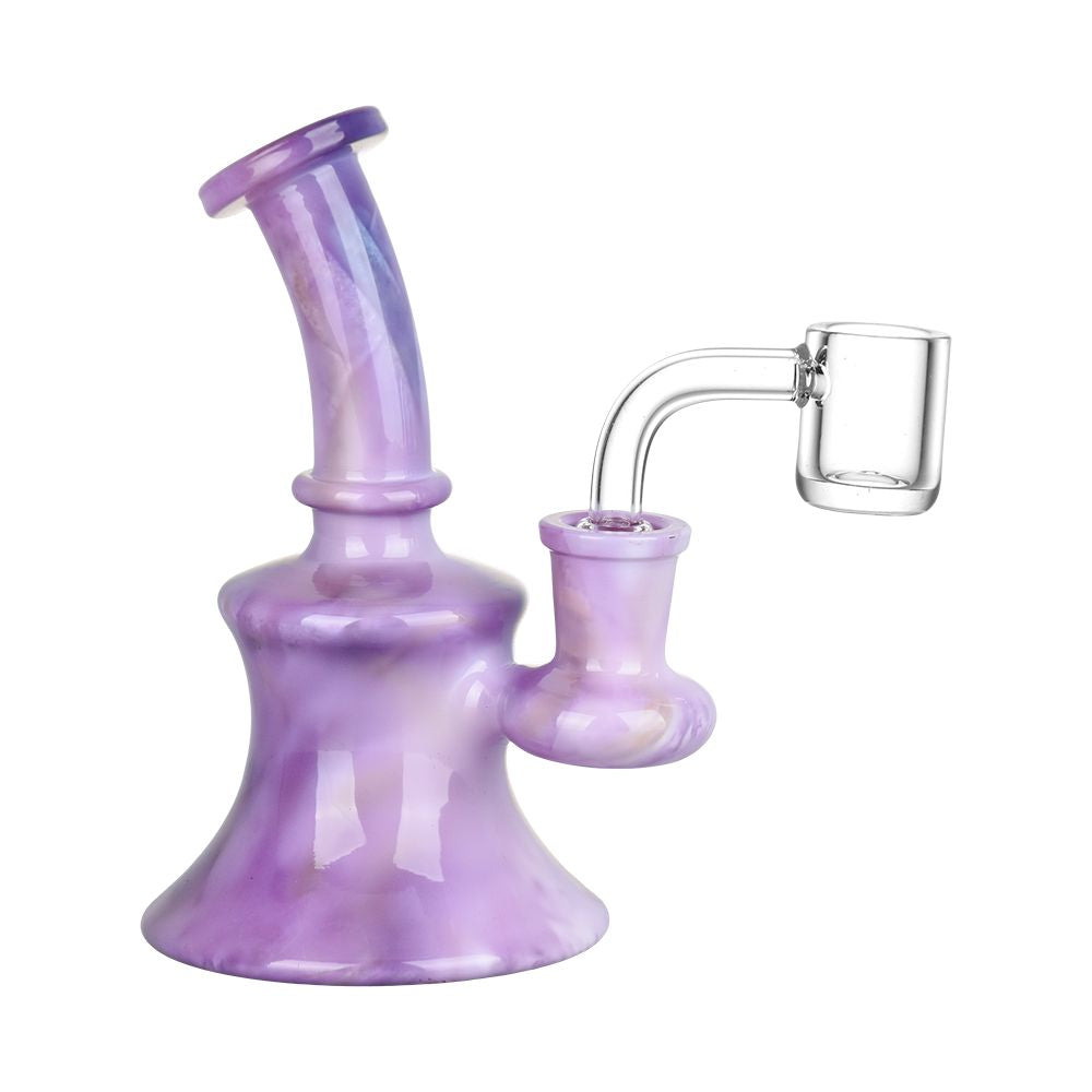 Marbled Tie Dye Mini Glass Dab Rig - 5" / 14mm F