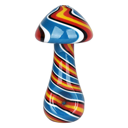 Wig Wag Mushroom Glass Hand Pipe - 4" / 4ct