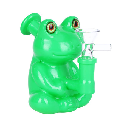 Froggy Glass Water Pipe - 4.25" / 14mm F / Eye Colors Vary