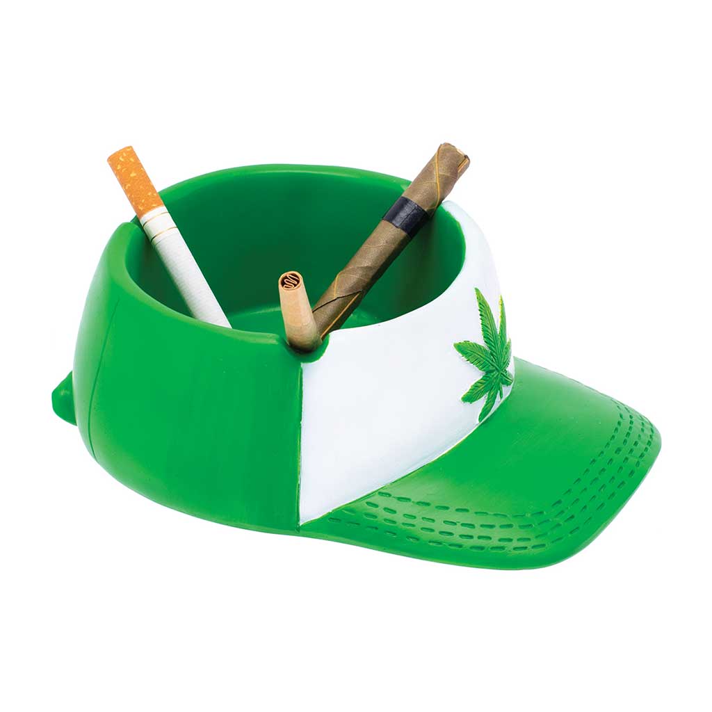 Green Leaf Snapback Hat Ashtray