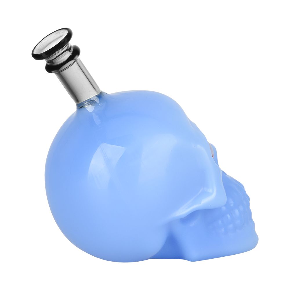 Creepy Eyed Skull Glass Hand Pipe - 4" / 3ct