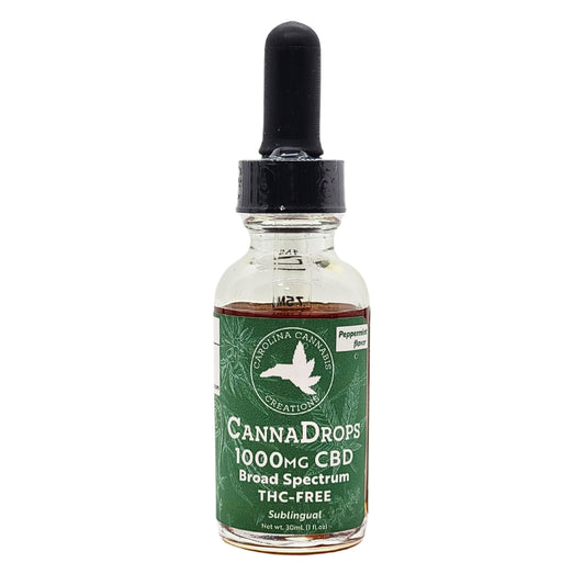 Canna Drops Broad Spectrum 1000mg CBD tincture | Peppermint | Carolina Cannabis Creations