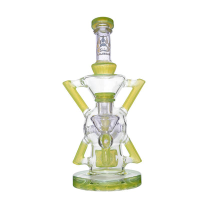 Calibear Premium EXO 8" Recycler w/ Encased Opal & Seed of Life Perc