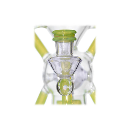 Calibear Premium EXO 8" Recycler w/ Encased Opal & Seed of Life Perc