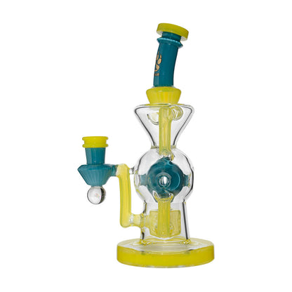 Calibear Premium EXO 8" Recycler w/ Encased Opal & Seed of Life Perc