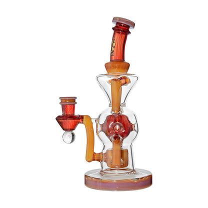 Calibear Premium EXO 8" Recycler w/ Encased Opal & Seed of Life Perc