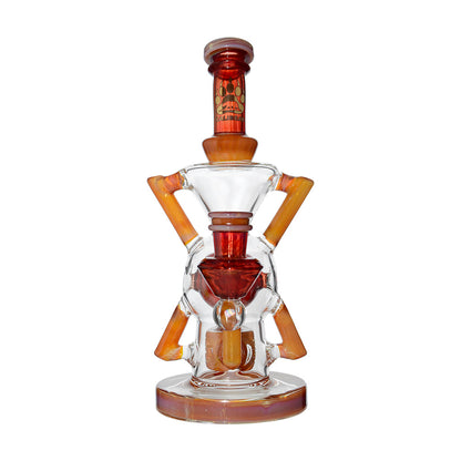 Calibear Premium EXO 8" Recycler w/ Encased Opal & Seed of Life Perc