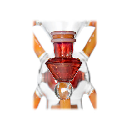 Calibear Premium EXO 8" Recycler w/ Encased Opal & Seed of Life Perc