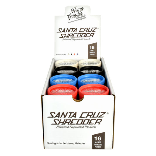 16PC DISP- Santa Cruz Shredder Hemp Grinder - 4pc/2.25"/Asst