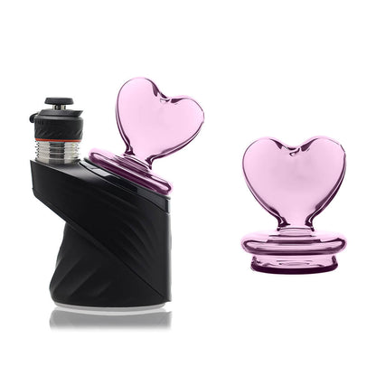 Pink Heart Dry Puffco Peak Glass Attachment | Calibear