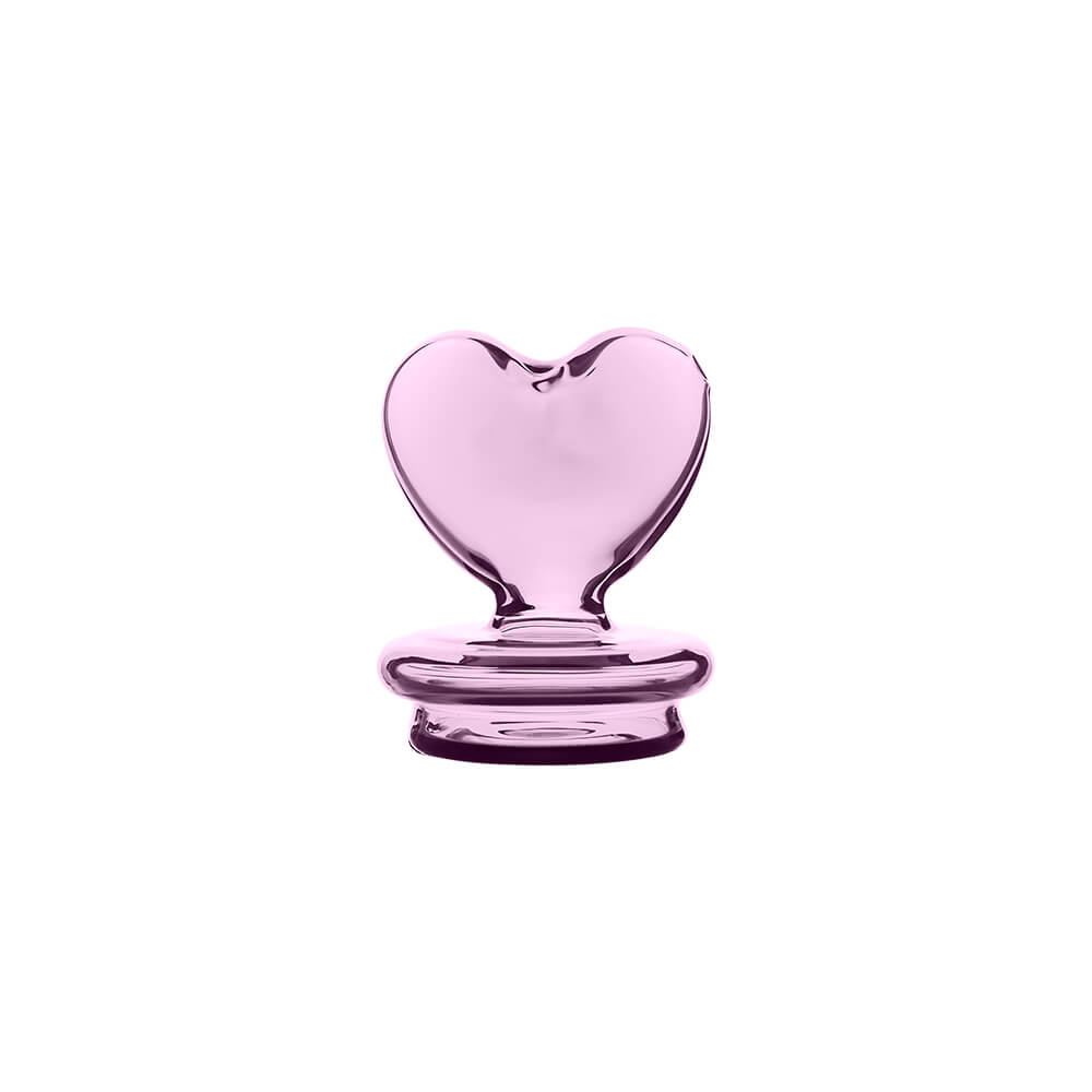 Pink Heart Dry Puffco Peak Glass Attachment | Calibear