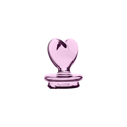 Pink Heart Dry Puffco Peak Glass Attachment | Calibear