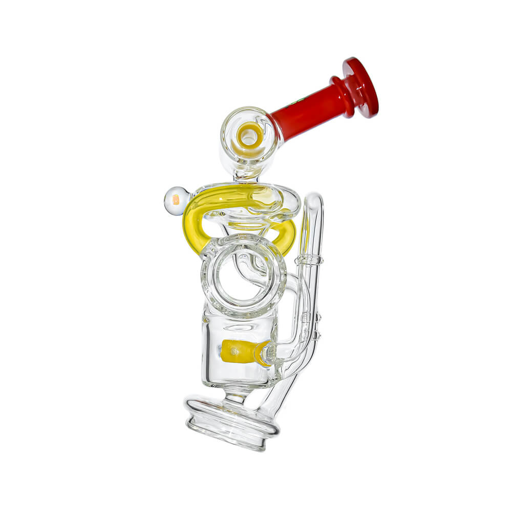 Premium Swiss Recycler Glass Attachment w/ Encased Opal for Puffco Peak OG & Pro | Calibear