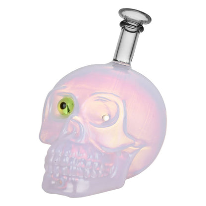 Creepy Eyed Skull Glass Hand Pipe - 4" / 3ct