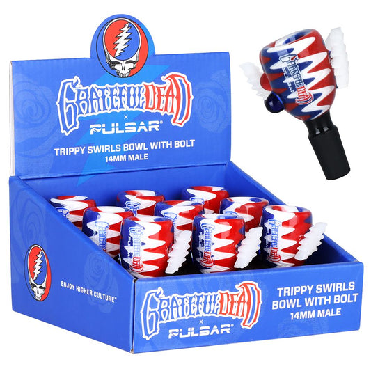 Grateful Dead x Pulsar Bolt Trippy Swirls Herb Slide - 9ct
