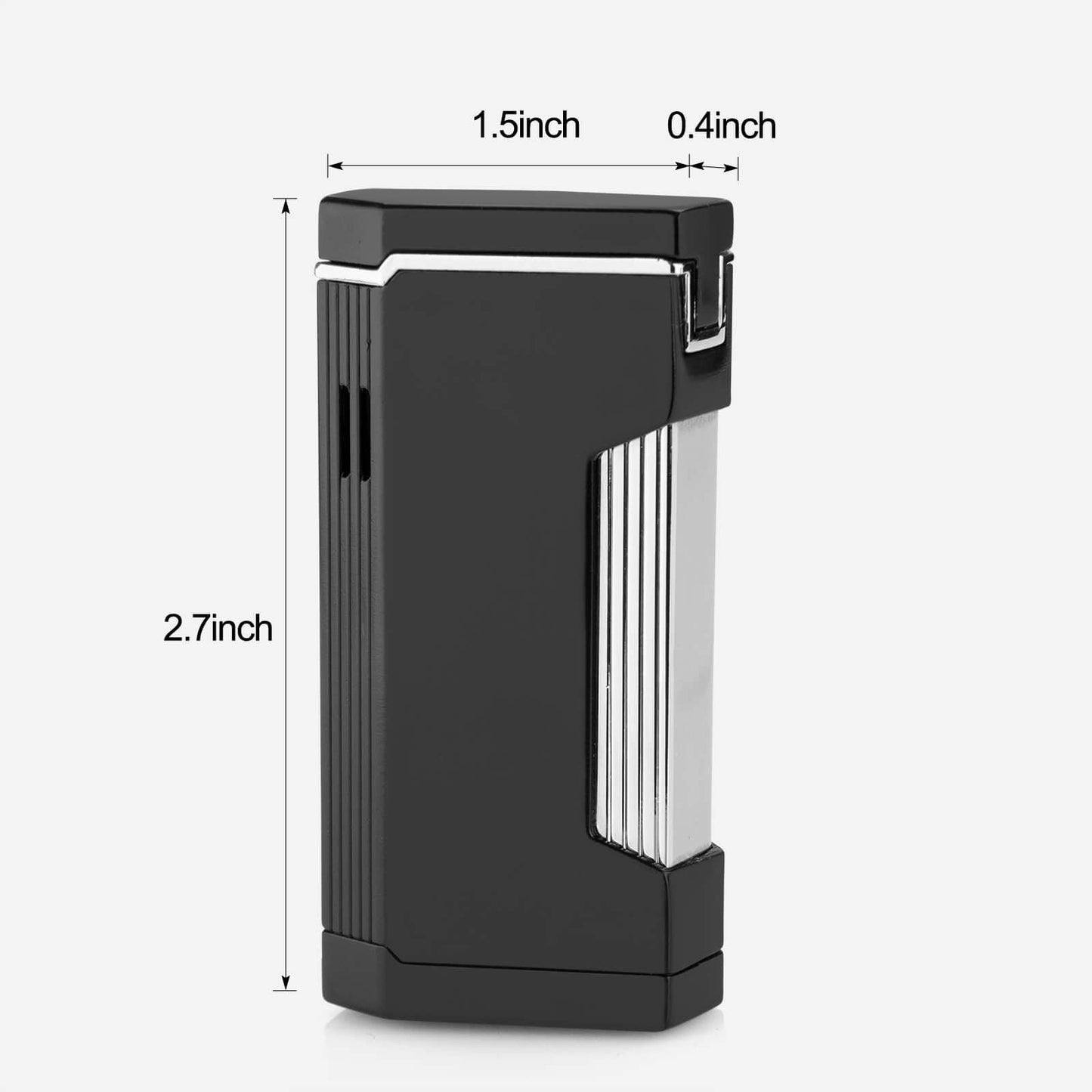 Silver Double Jet Torch Lighter