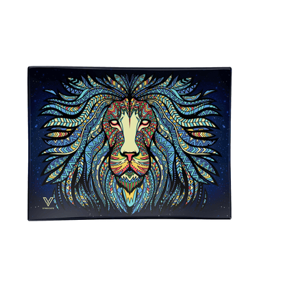 Tribal Lion Glass Rollin' Tray