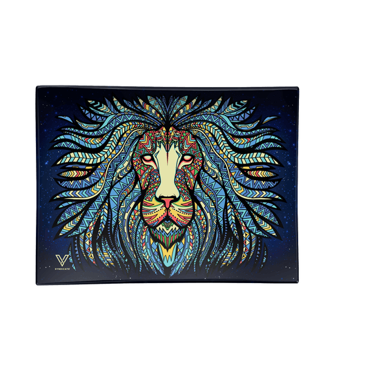 Tribal Lion Glass Rollin' Tray