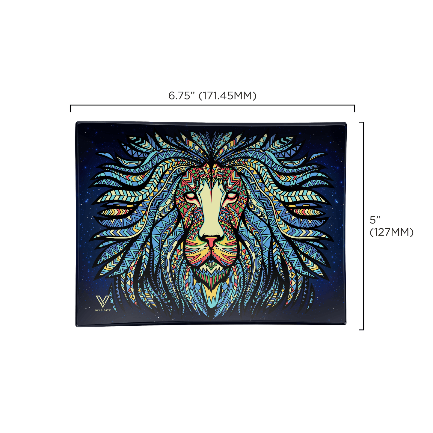 Tribal Lion Glass Rollin' Tray
