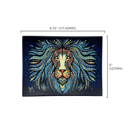 Tribal Lion Glass Rollin' Tray