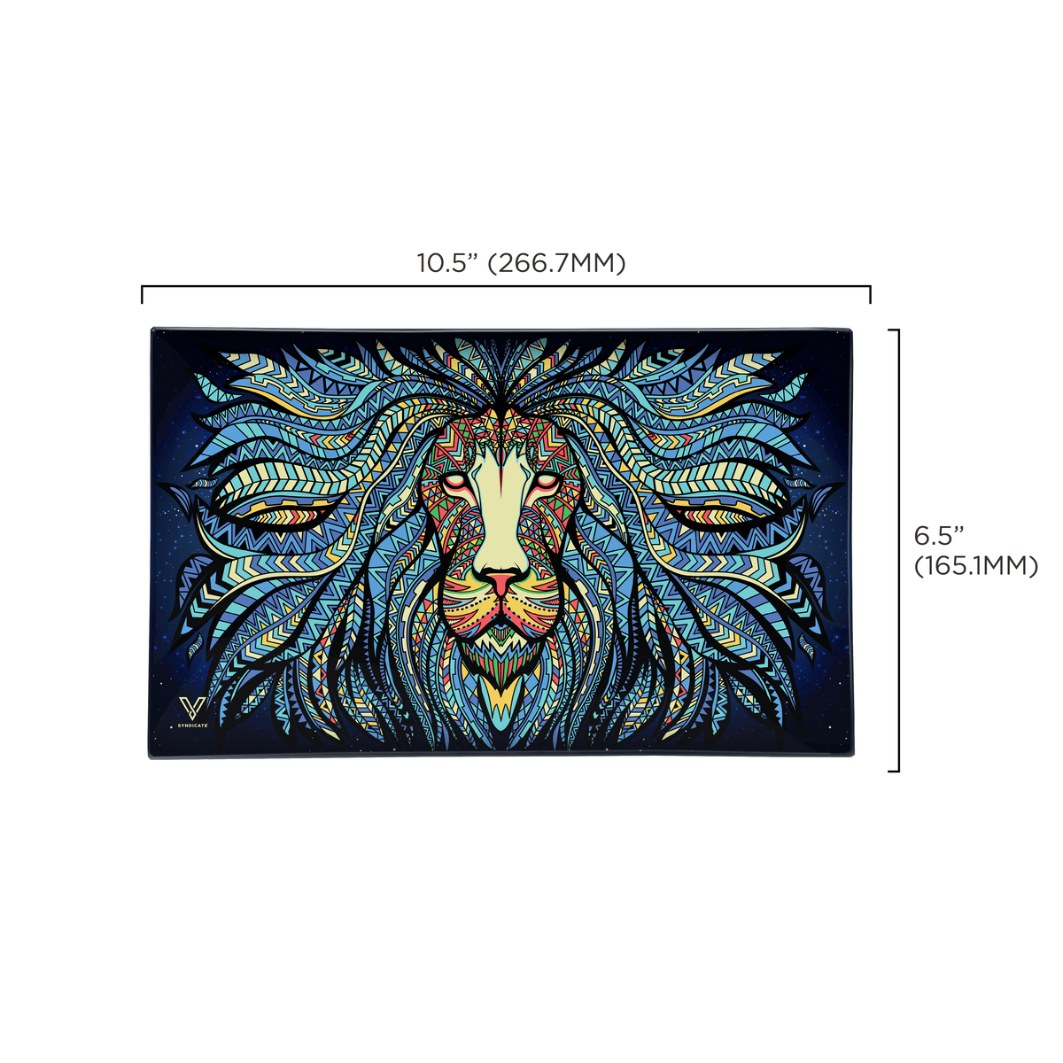 Tribal Lion Glass Rollin' Tray